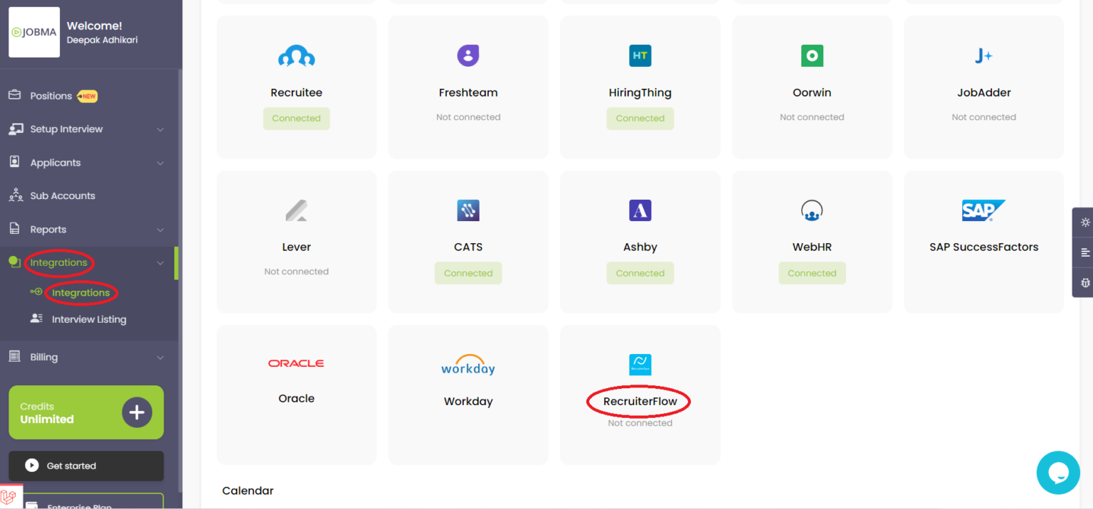 Jobma Integrates with Recruiterflow Step 2